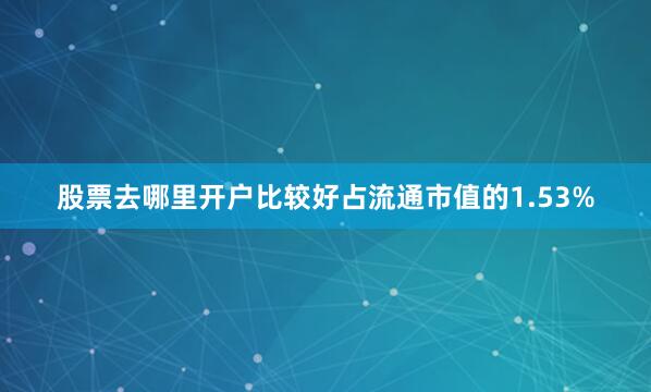 股票去哪里开户比较好占流通市值的1.53%